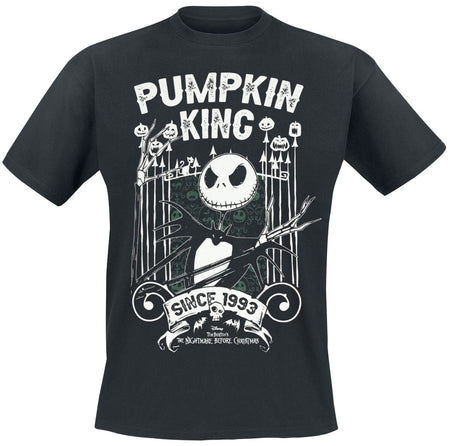 T-Shirt Manches courtes Disney de L'Étrange Noël De Monsieur Jack - Pumpkin King Since 1993 - S à XXL - pour Homme - noir - L'Étrange Noël De Monsieur Jack