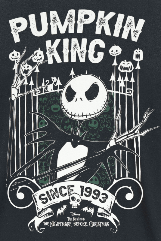 T-Shirt Manches courtes Disney de L'Étrange Noël De Monsieur Jack - Pumpkin King Since 1993 - S à XXL - pour Homme - noir - L'Étrange Noël De Monsieur Jack - View 2