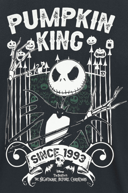 T-Shirt Manches courtes Disney de L'Étrange Noël De Monsieur Jack - Pumpkin King Since 1993 - S à XXL - pour Homme - noir - L'Étrange Noël De Monsieur Jack - View 2