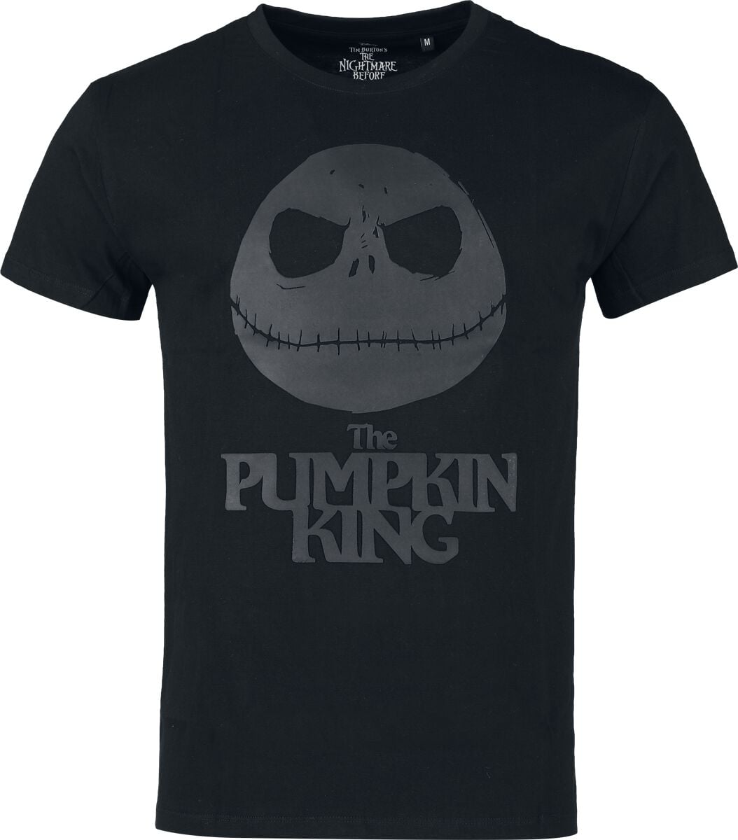 T-Shirt Manches courtes Disney de L'Étrange Noël De Monsieur Jack - Pumpkin King Face 3D - S à XXL - pour Homme - noir - L'Étrange Noël De Monsieur Jack