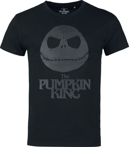 T-Shirt Manches courtes Disney de L'Étrange Noël De Monsieur Jack - Pumpkin King Face 3D - S à XXL - pour Homme - noir - L'Étrange Noël De Monsieur Jack