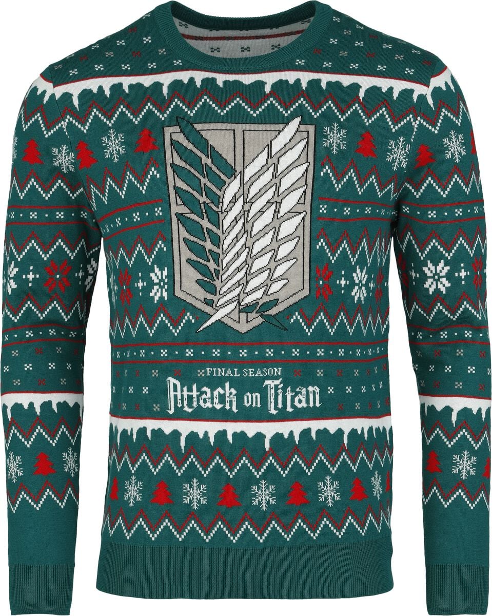 Pull de Noël  de L'Attaque Des Titans - S à XXL - pour Homme - multicolore - L'Attaque Des Titans