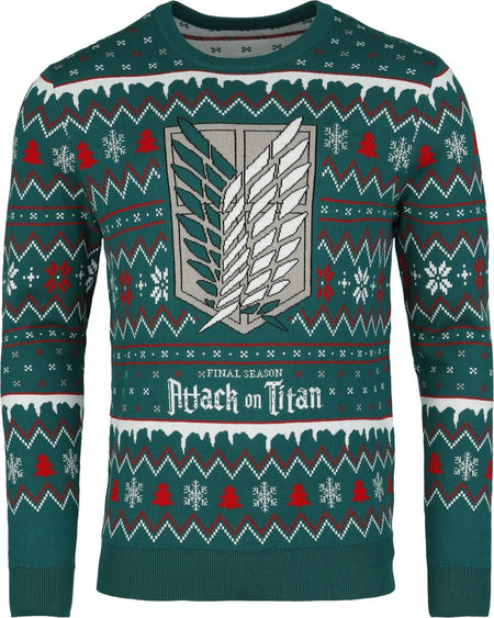 Pull de Noël  de L'Attaque Des Titans - S à XXL - pour Homme - multicolore - L'Attaque Des Titans