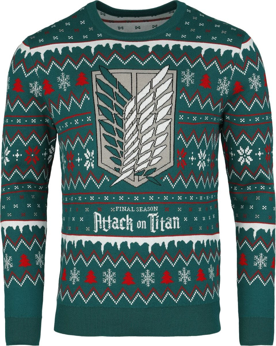 Pull de Noël  de L'Attaque Des Titans - S à XXL - pour Homme - multicolore - L'Attaque Des Titans