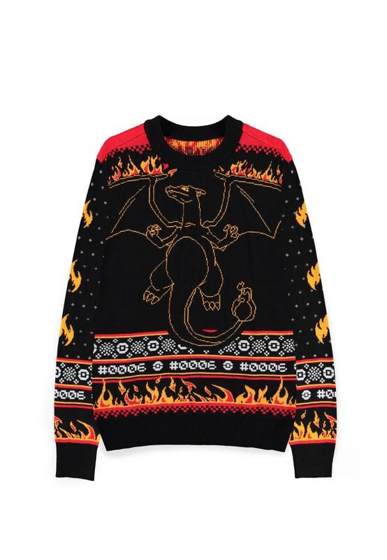Pull De Noël Gaming de Pokémon - Dracaufeu - S à XXL - pour Homme - multicolore - Pokémon