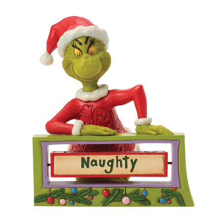Figurine de collection  de Le Grinch - Le Grinch avec Panneau Rotatif - Jim Shore - pour Indifférent - multicolore - Le Grinch - View 2
