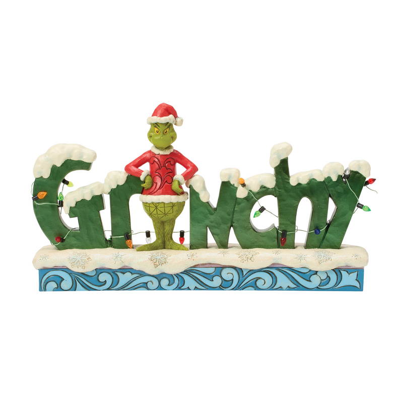 Figurine de collection  de Le Grinch - Grinchy Sign - Jim Shore - pour Indifférent - multicolore - Le Grinch - View 2