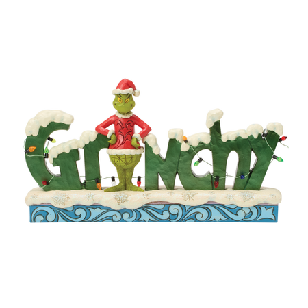 Figurine de collection  de Le Grinch - Grinchy Sign - Jim Shore - pour Indifférent - multicolore - Le Grinch - View 2