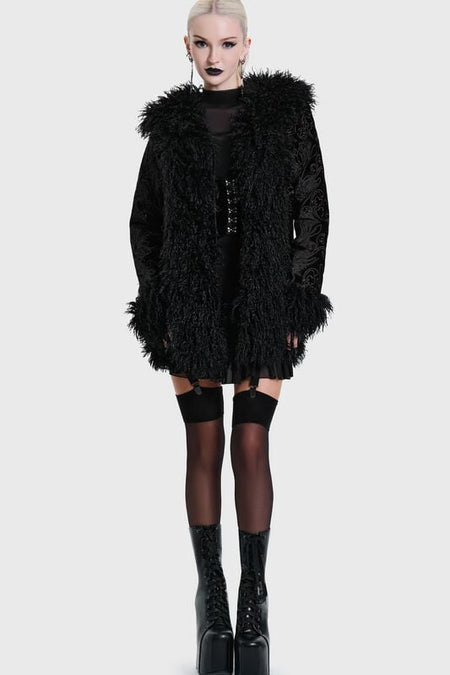 Manteaux Gothic de Killstar - MIST OF DAWN COAT - XS à XXL - pour Femme - noir - Killstar