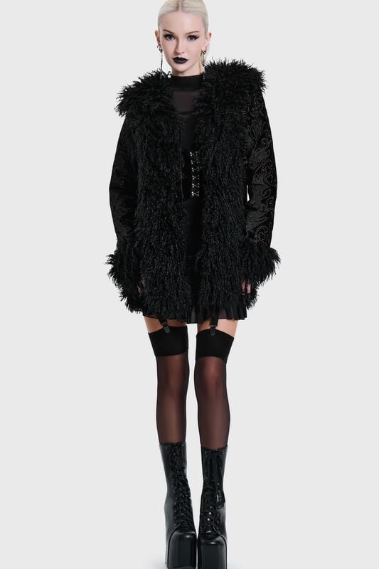 Manteaux Gothic de Killstar - MIST OF DAWN COAT - XS à XXL - pour Femme - noir - Killstar