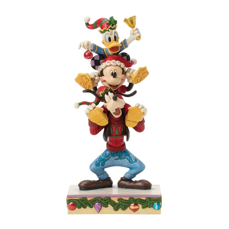 Figurine de collection Disney de Mickey & Minnie Mouse - A Holiday Pile Up (Mickey, Donald and Goofy Stacked) - pour Indifférent - multicolore - Mickey & Minnie Mouse