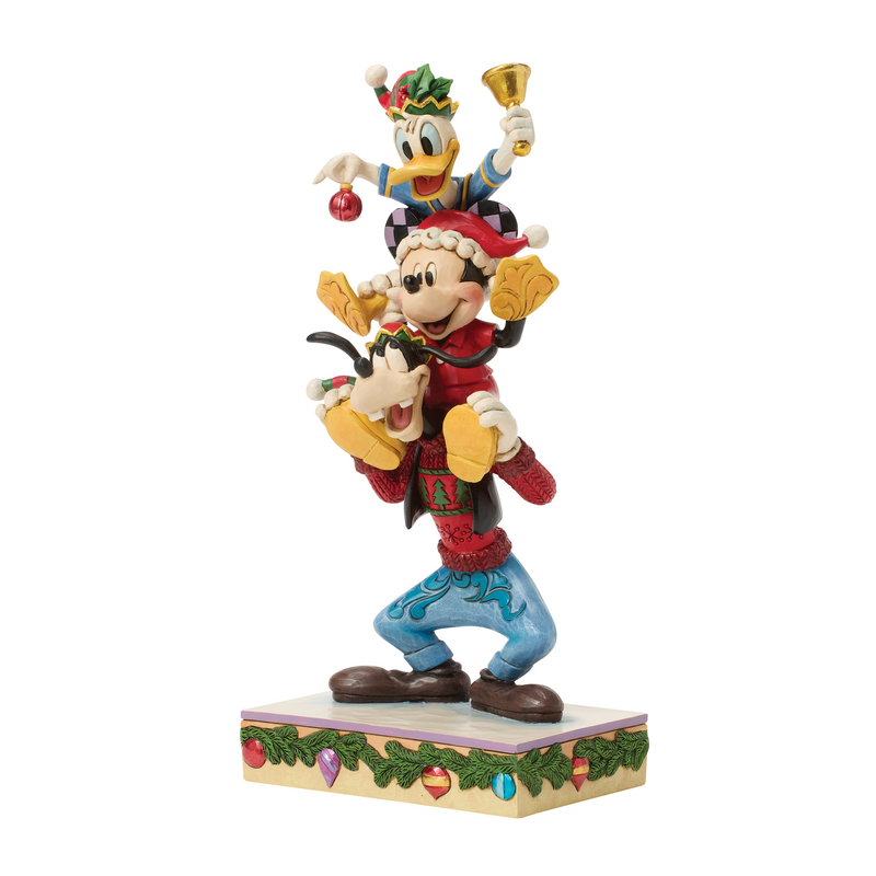 Figurine de collection Disney de Mickey & Minnie Mouse - A Holiday Pile Up (Mickey, Donald and Goofy Stacked) - pour Indifférent - multicolore - Mickey & Minnie Mouse - View 2