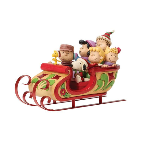 Figurine de collection  de Die Peanuts - A Sleigh Ride to Remember (Snoopy and Friends in Sleigh) - pour Indifférent - multicolore - Die Peanuts