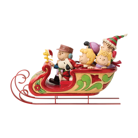 Figurine de collection  de Die Peanuts - A Sleigh Ride to Remember (Snoopy and Friends in Sleigh) - pour Indifférent - multicolore - Die Peanuts - View 2