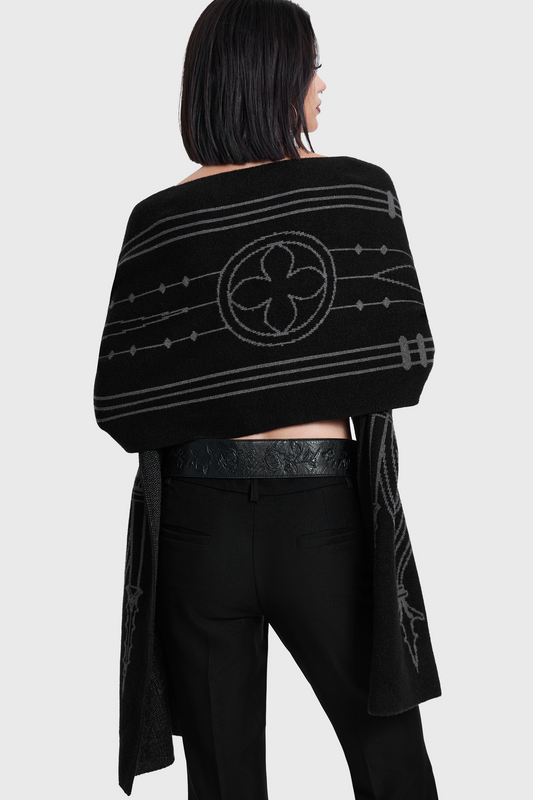 Écharpe Gothic de Killstar - CATHEDRA SPIRES SCARF - pour Femme - noir - Killstar - View 2