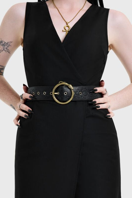 Ceinture Gothic de Killstar - Basilica Snake Belt - pour Femme - noir - Killstar