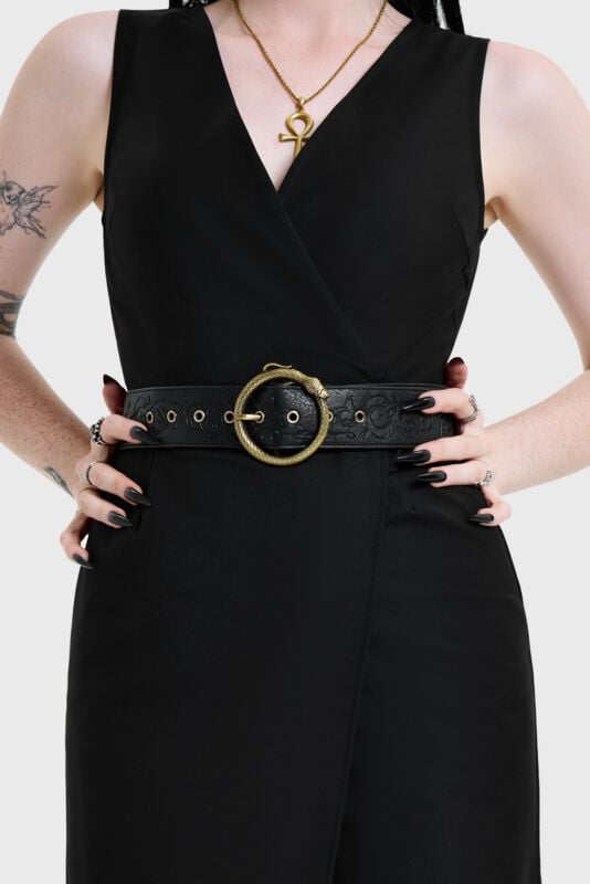 Ceinture Gothic de Killstar - Basilica Snake Belt - pour Femme - noir - Killstar