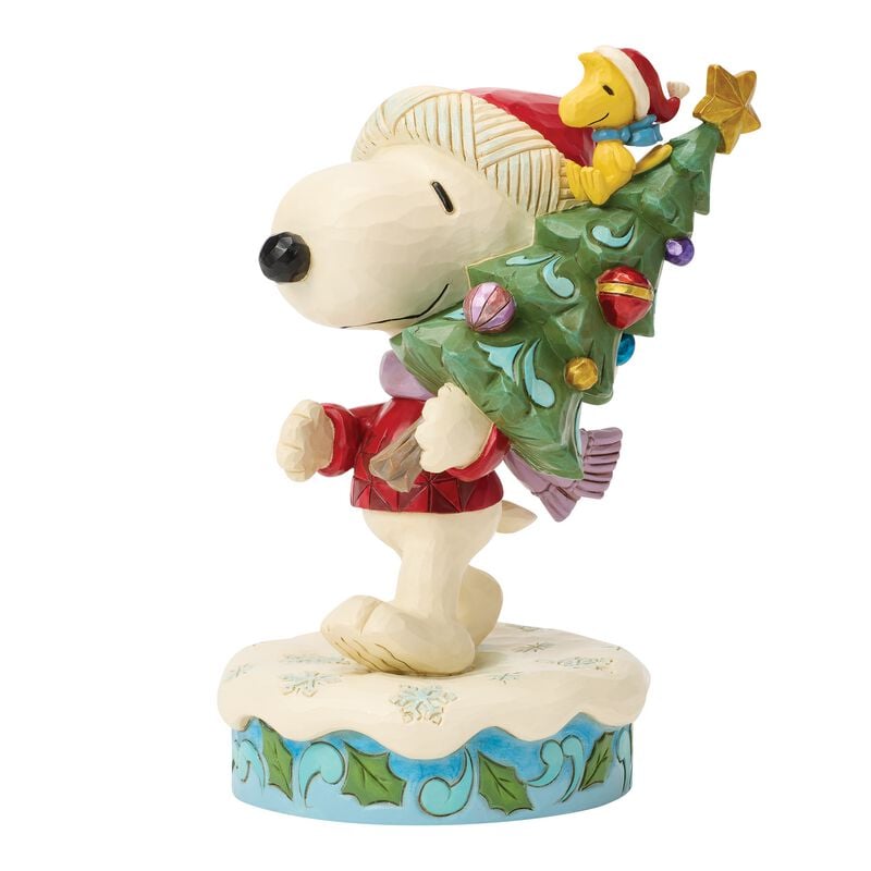 Figurine de collection  de Die Peanuts - Snoopy & Woodstock avec Sapin - pour Indifférent - multicolore - Die Peanuts