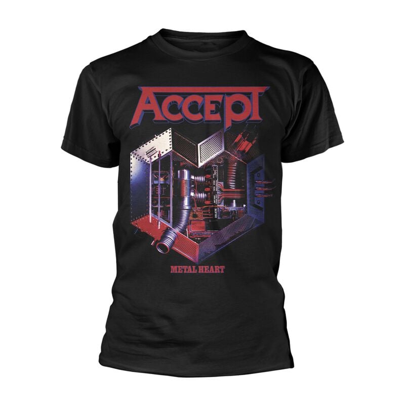 T-Shirt Manches courtes  de Accept - Metal Heart - S à 3XL - pour Homme - noir - Accept