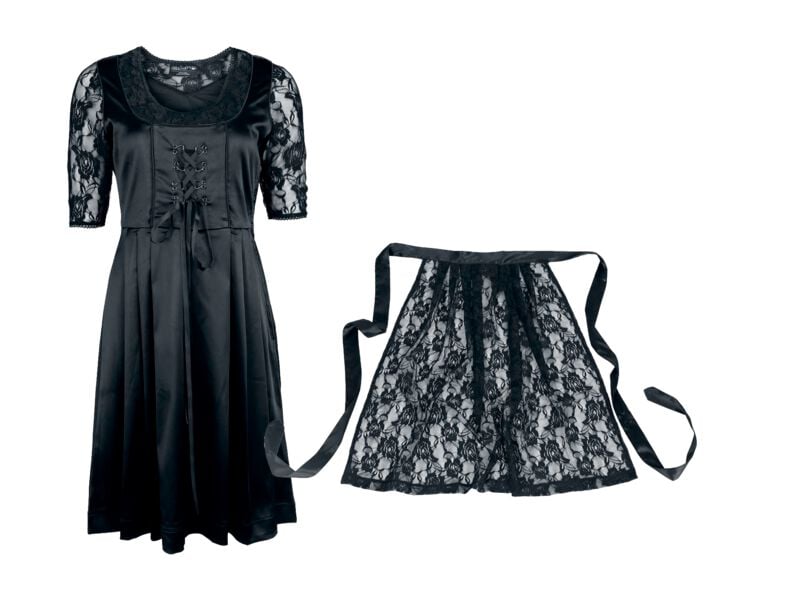 Robe mi-longue  de Collection Spéciale EMP - Oktoberfest Dress & Lace - S à XXL - pour Femme - noir - Collection Spéciale EMP