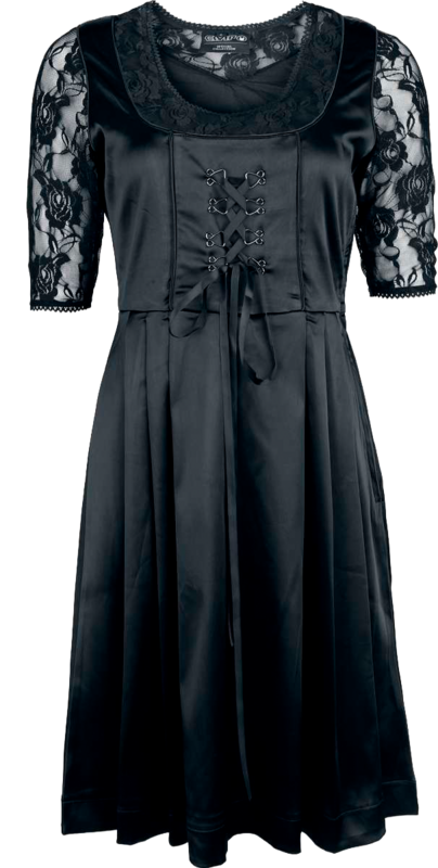 Robe mi-longue  de Collection Spéciale EMP - Oktoberfest Dress & Lace - S à XXL - pour Femme - noir - Collection Spéciale EMP - View 2