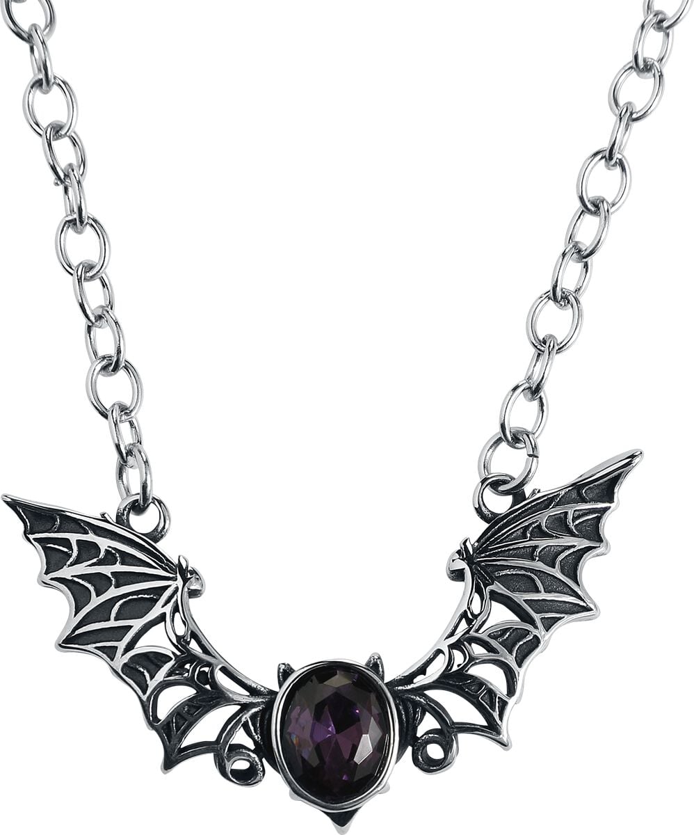 Collier Gothic de etNox - Chauve-souris - pour Femme - couleur argent - etNox