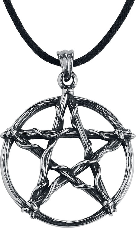 Collier Gothic de etNox hard and heavy - Knoten-Pentagramm - pour Femme - couleur argent - etNox hard and heavy