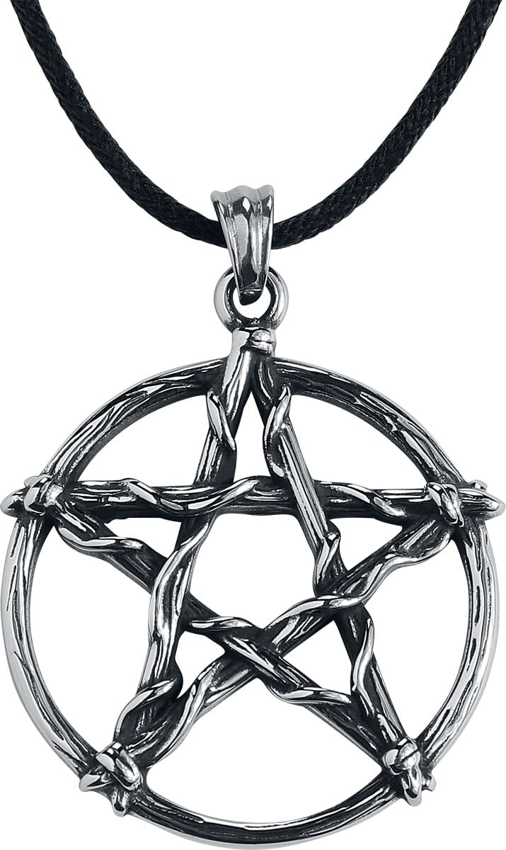 Collier Gothic de etNox hard and heavy - Knoten-Pentagramm - pour Femme - couleur argent - etNox hard and heavy