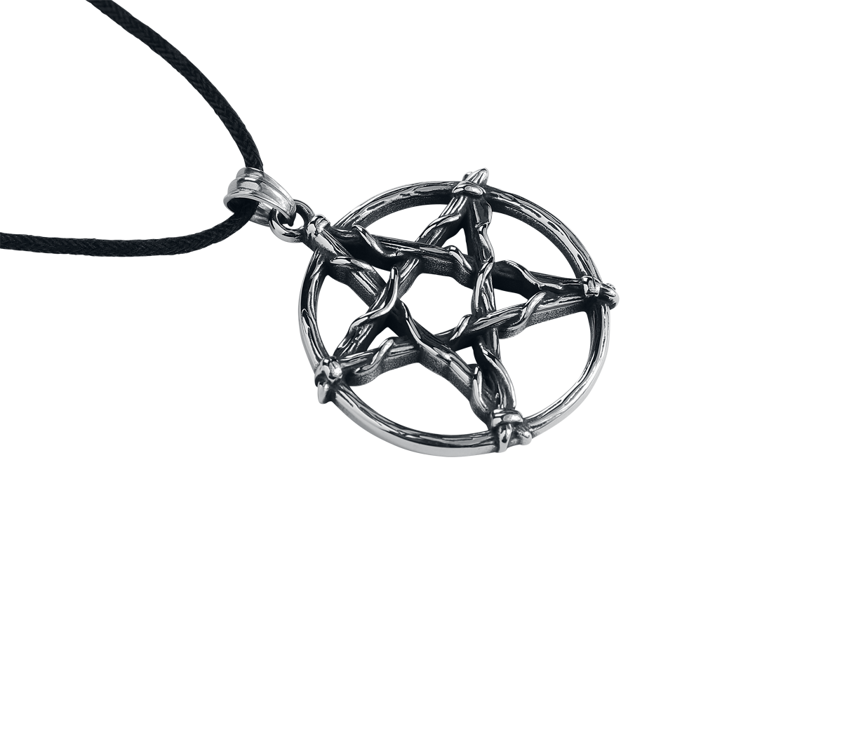 Collier Gothic de etNox hard and heavy - Knoten-Pentagramm - pour Femme - couleur argent - etNox hard and heavy - View 2