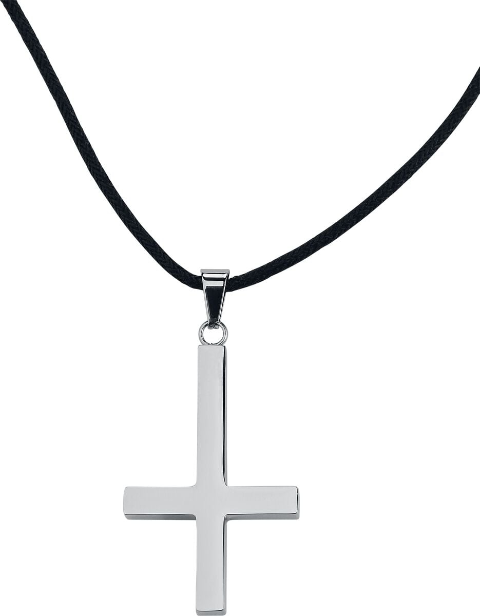 Collier Gothic de etNox hard and heavy - Steel Cross - pour Femme - couleur argent - etNox hard and heavy