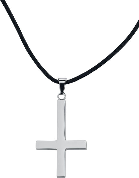 Collier Gothic de etNox hard and heavy - Steel Cross - pour Femme - couleur argent - etNox hard and heavy