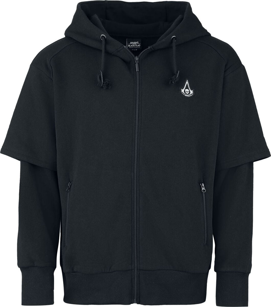 Sweat-shirt zippé à capuche Gaming de Assassin's Creed - Black Flag Resynced - S à XXL - pour Homme - noir - Assassin's Creed