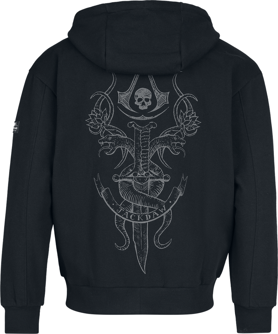 Sweat-shirt à capuche Gaming de Assassin's Creed - Black Flag Resynced - S à XL - pour Homme - noir - Assassin's Creed - View 2