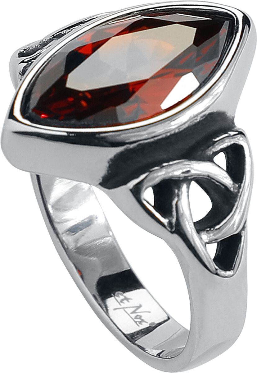 Bague Gothic de etNox hard and heavy - Celtic Red - pour Femme - couleur argent - etNox hard and heavy