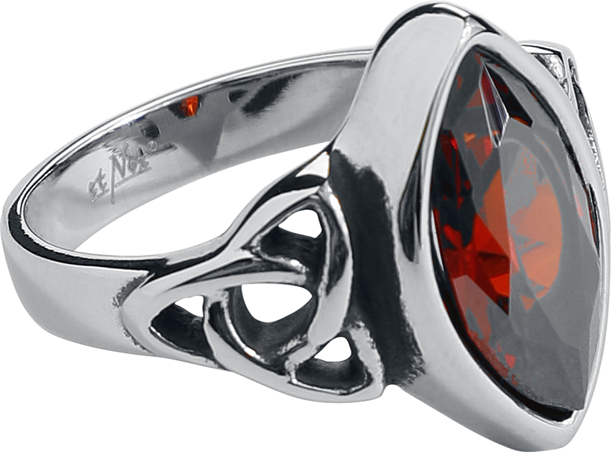 Bague Gothic de etNox hard and heavy - Celtic Red - pour Femme - couleur argent - etNox hard and heavy - View 2