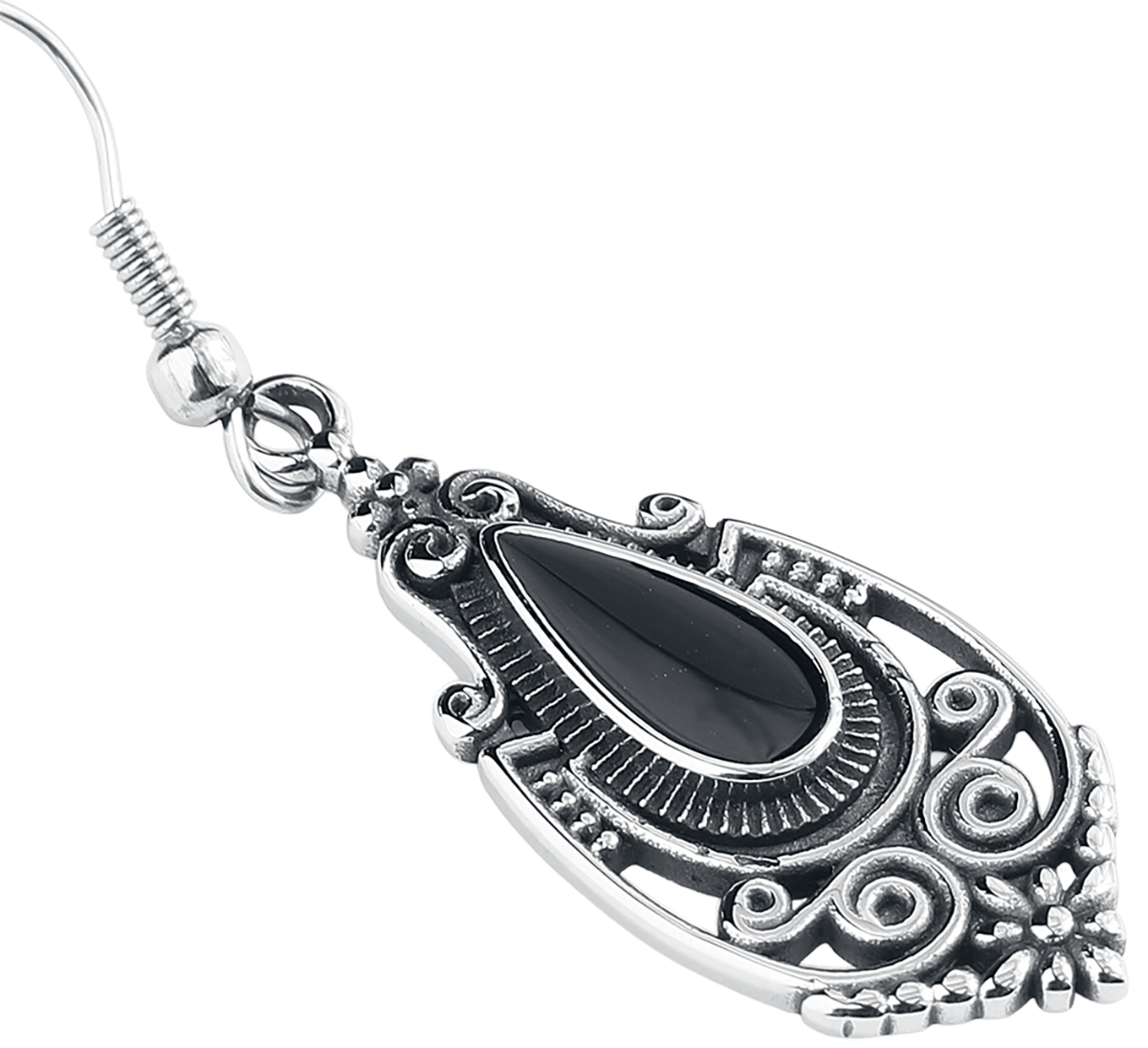 Boucles d'oreilles  de etNox - Romantique Noir - pour Femme - couleur argent - etNox - View 2