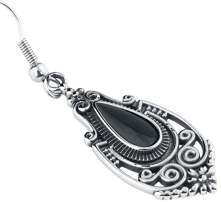 Boucles d'oreilles  de etNox - Romantique Noir - pour Femme - couleur argent - etNox - View 2