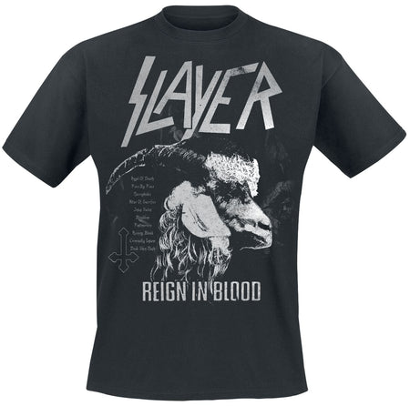T-Shirt Manches courtes  de Slayer - Goat Head Reign In Blood - S à 5XL - pour Homme - noir - Slayer