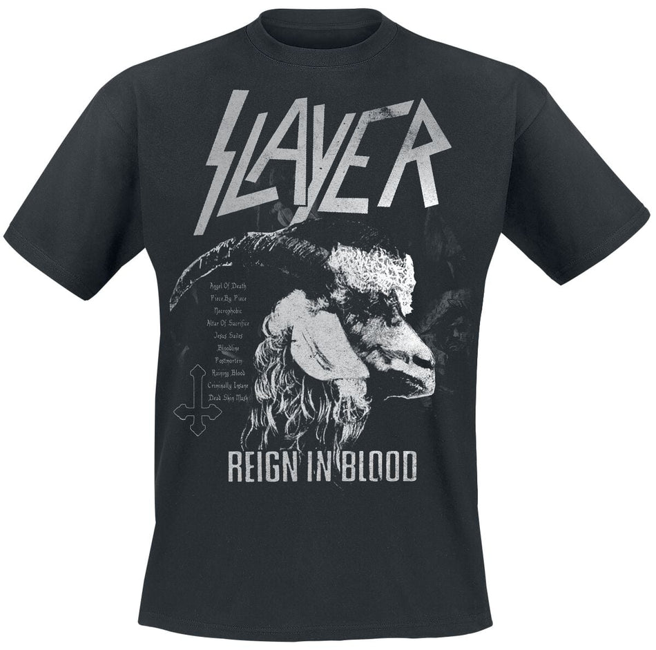 T-Shirt Manches courtes  de Slayer - Goat Head Reign In Blood - S à 5XL - pour Homme - noir - Slayer