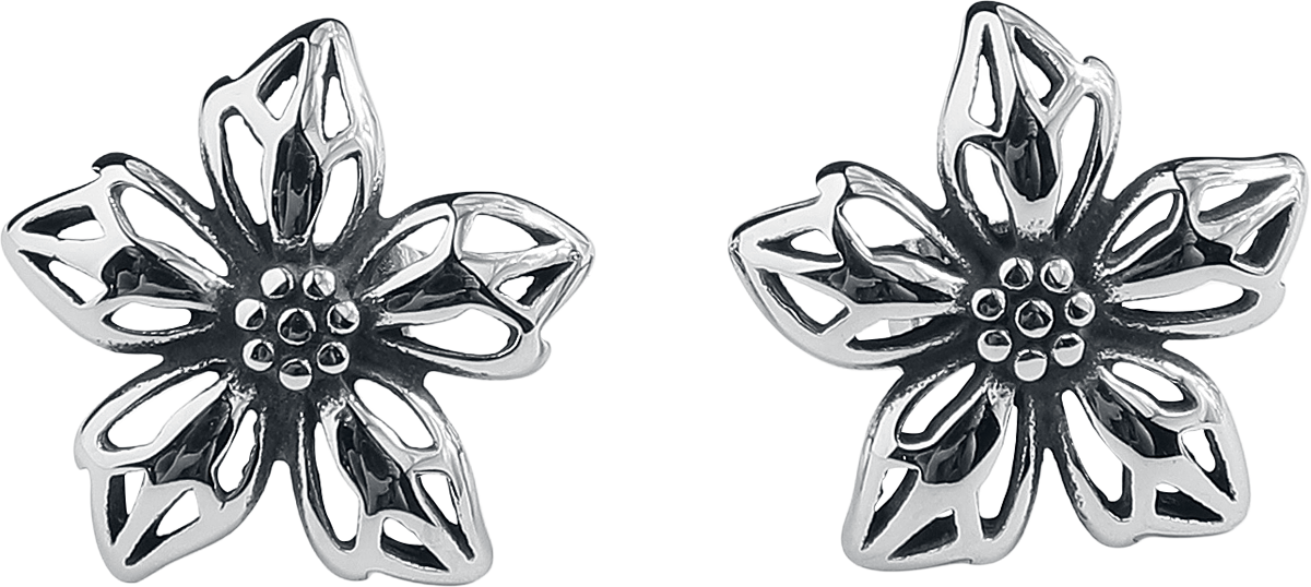 Boucles d'oreilles  de etNox - Wild Flower - pour Femme - couleur argent - etNox - View 2