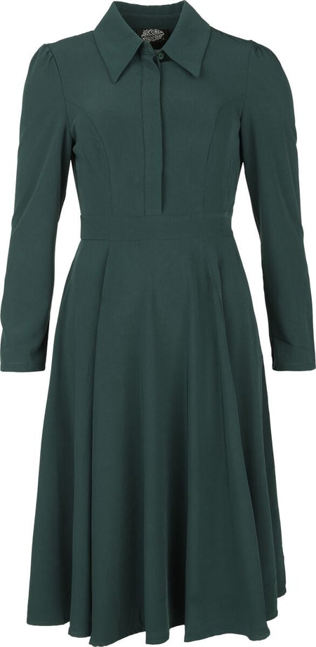 Robe mi-longue  de H&R London - Olive Bloom Dress - XS à 3XL - pour Femme - vert - H&R London