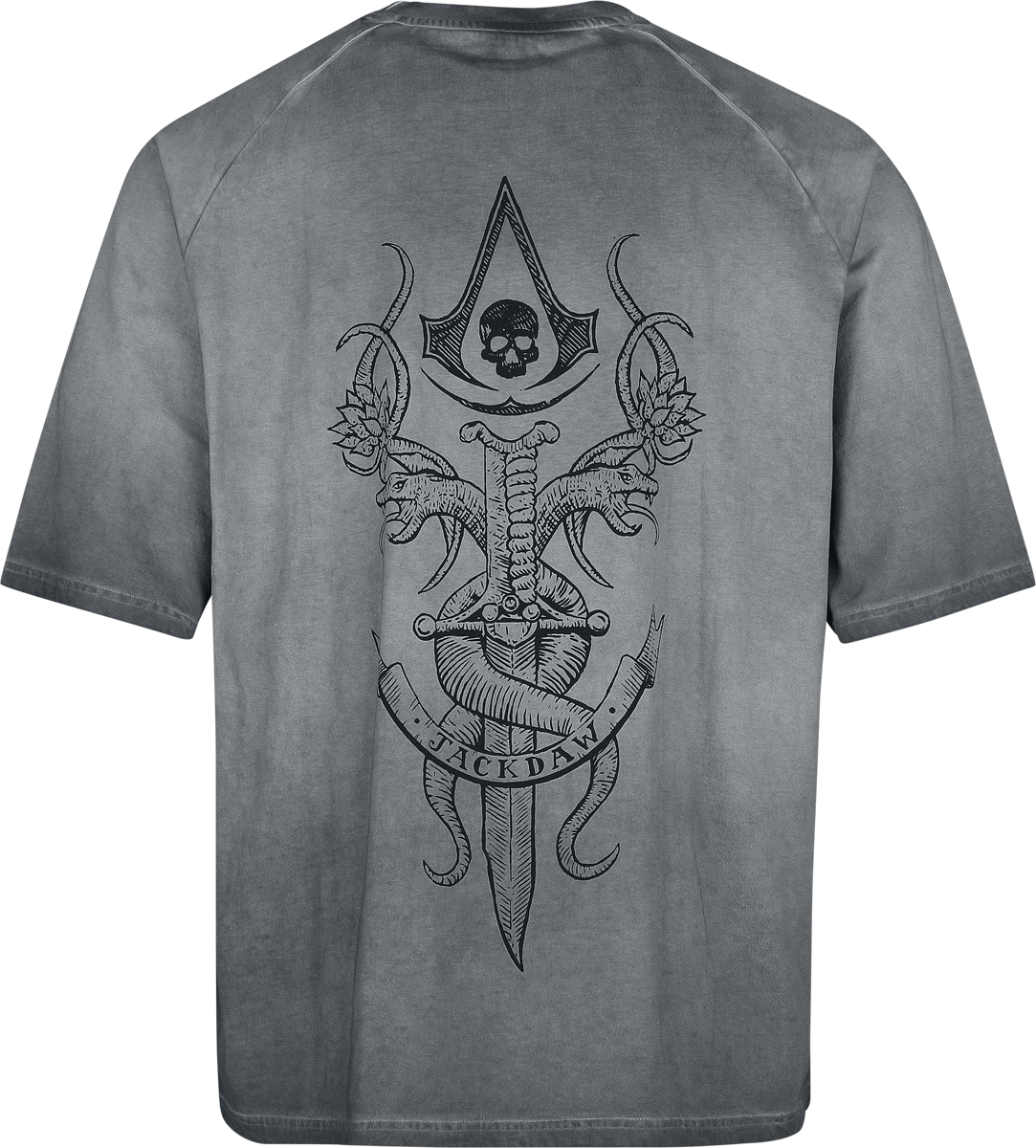 T-Shirt Oversize Gaming de Assassin's Creed - Black Flag Resynced - Jackdaw - S à XXL - pour Homme - noir - Assassin's Creed - View 2