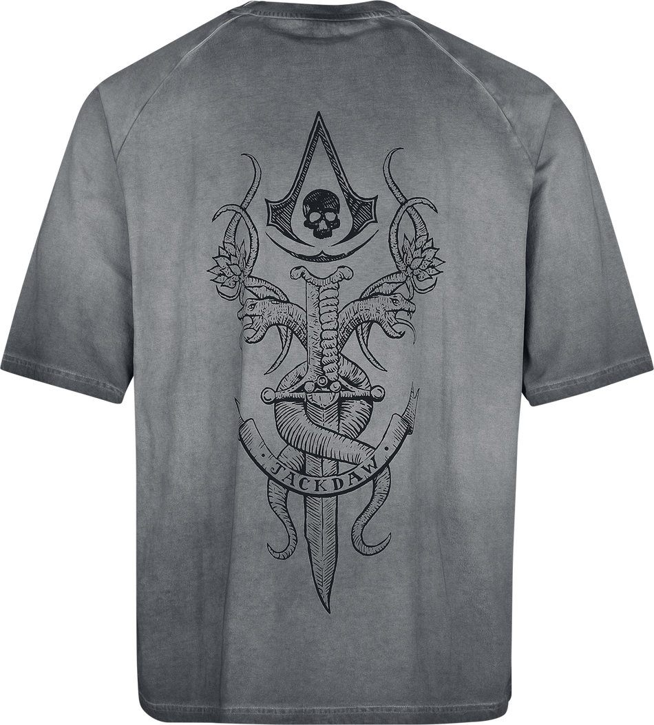 T-Shirt Oversize Gaming de Assassin's Creed - Black Flag Resynced - Jackdaw - S à XXL - pour Homme - noir - Assassin's Creed - View 2