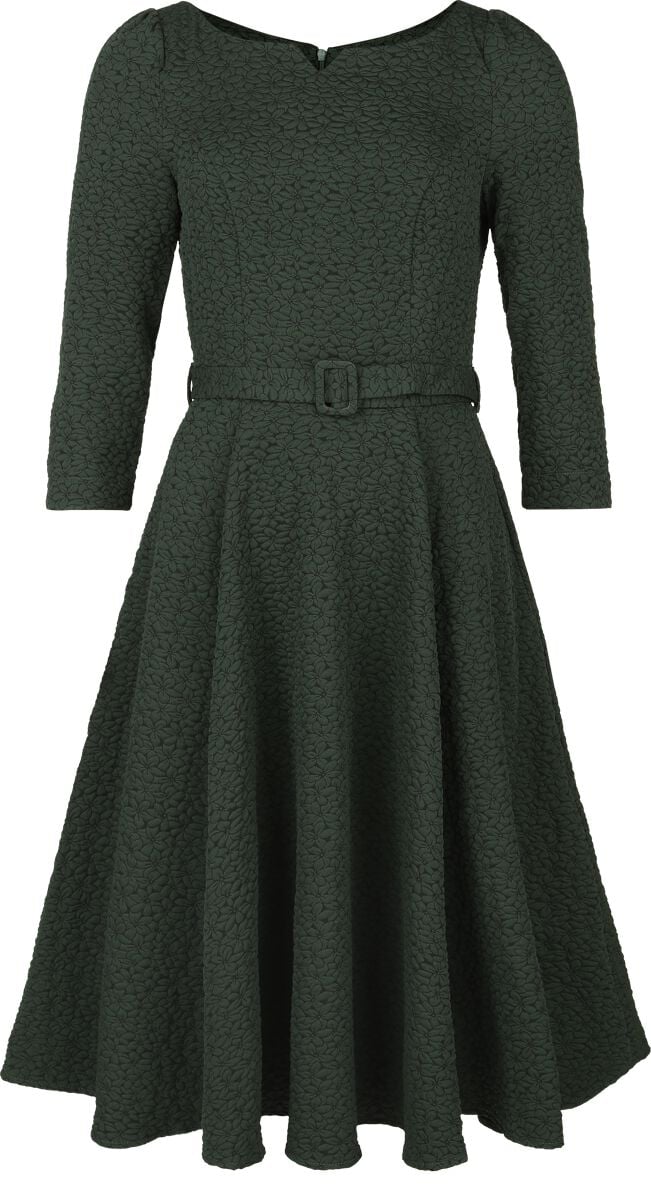 Robe mi-longue Rockabilly de H&R London - Emerald Midi Dress - XS à 3XL - pour Femme - vert - H&R London