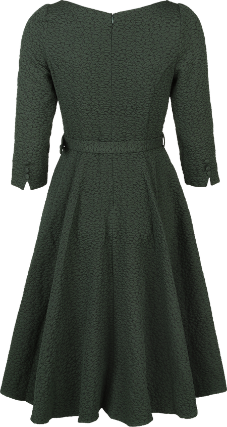 Robe mi-longue Rockabilly de H&R London - Emerald Midi Dress - XS à 3XL - pour Femme - vert - H&R London - View 2