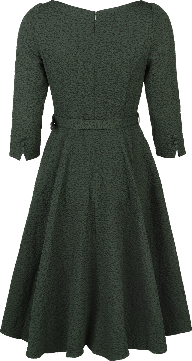 Robe mi-longue Rockabilly de H&R London - Emerald Midi Dress - XS à 3XL - pour Femme - vert - H&R London - View 2