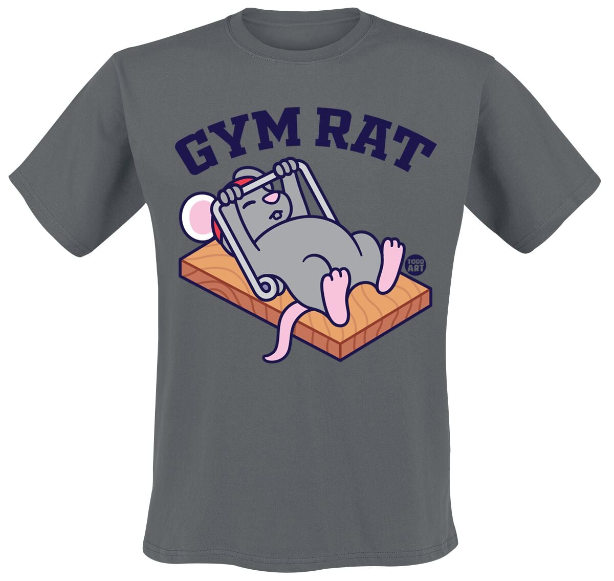 T-Shirt Manches courtes Fun de Todd Goldman - Gym Rat - M à 3XL - pour Homme - anthracite - Todd Goldman