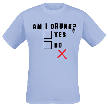 T-Shirt Manches courtes Fun de Todd Goldman - Am I Drunk? - L à 3XL - pour Homme - bleu clair - Todd Goldman