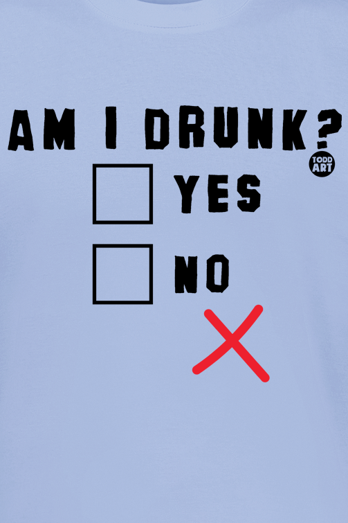 T-Shirt Manches courtes Fun de Todd Goldman - Am I Drunk? - L à 3XL - pour Homme - bleu clair - Todd Goldman - View 2