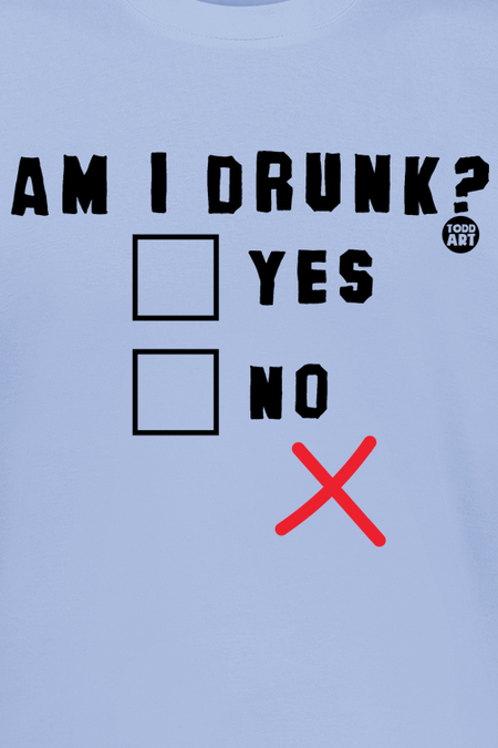 T-Shirt Manches courtes Fun de Todd Goldman - Am I Drunk? - L à 3XL - pour Homme - bleu clair - Todd Goldman - View 2